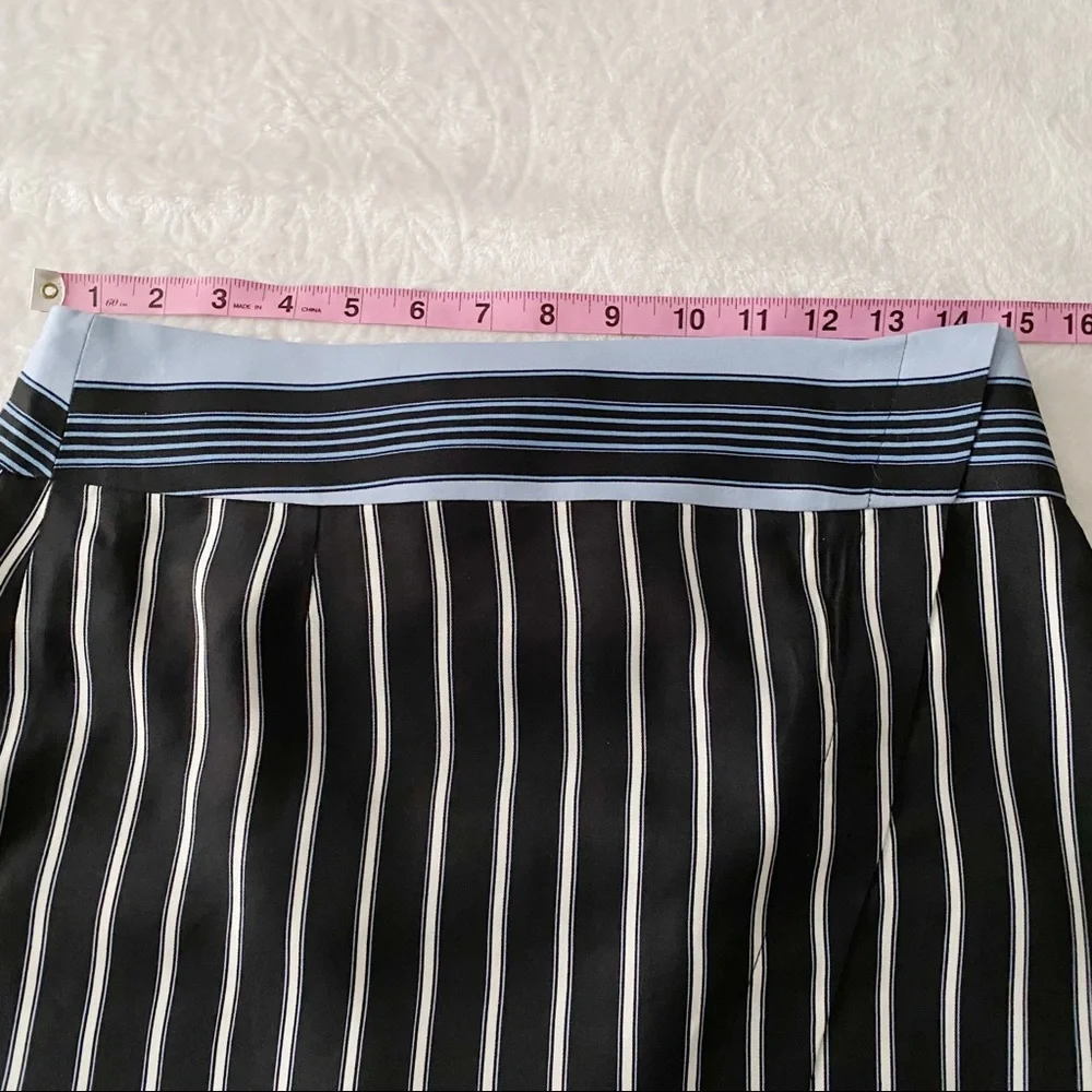 NWOT Ann Taylor Loft Pinstripe Faux Wrap Skirt - Picture 6 of 15